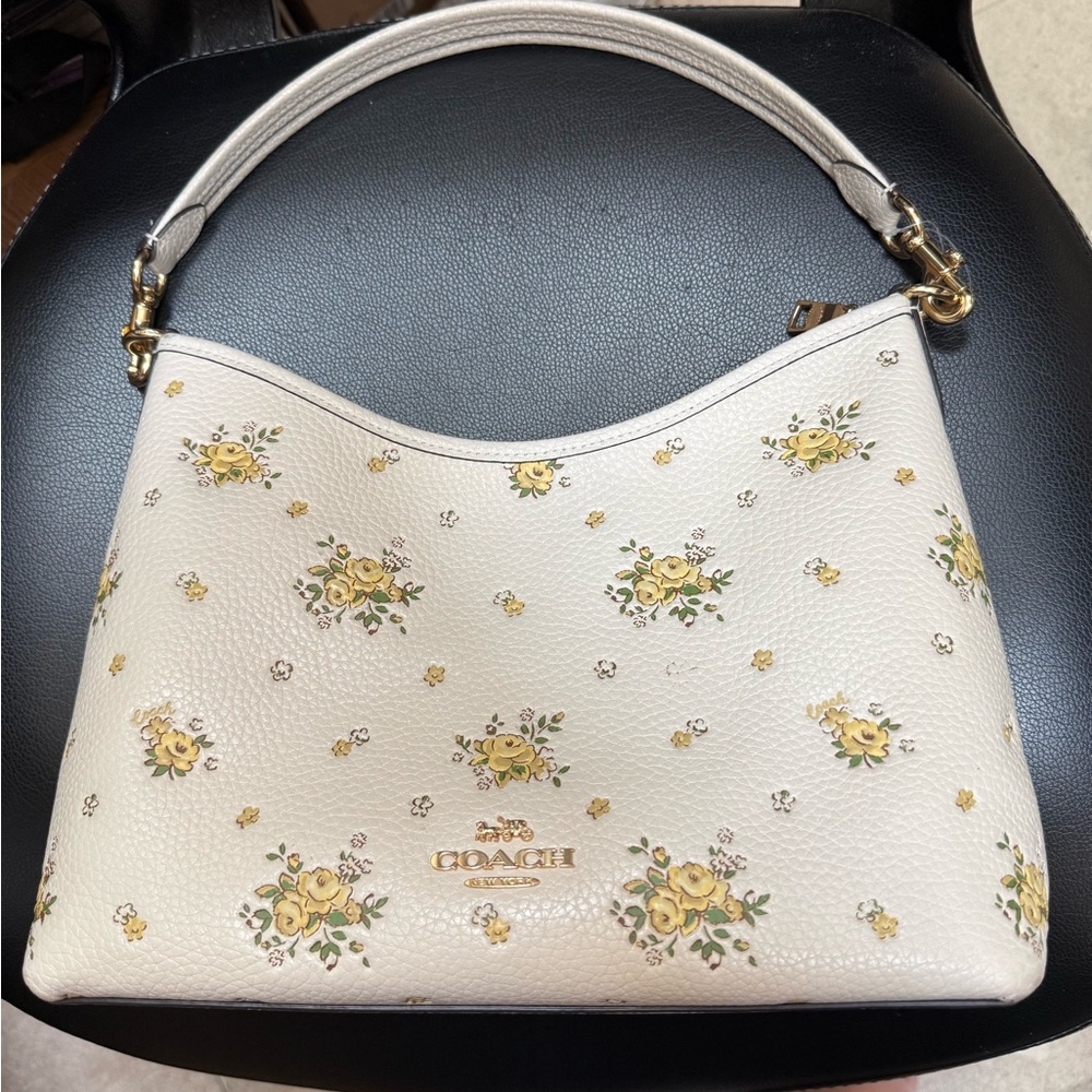 Coach Cream Floral Shoulder Bag